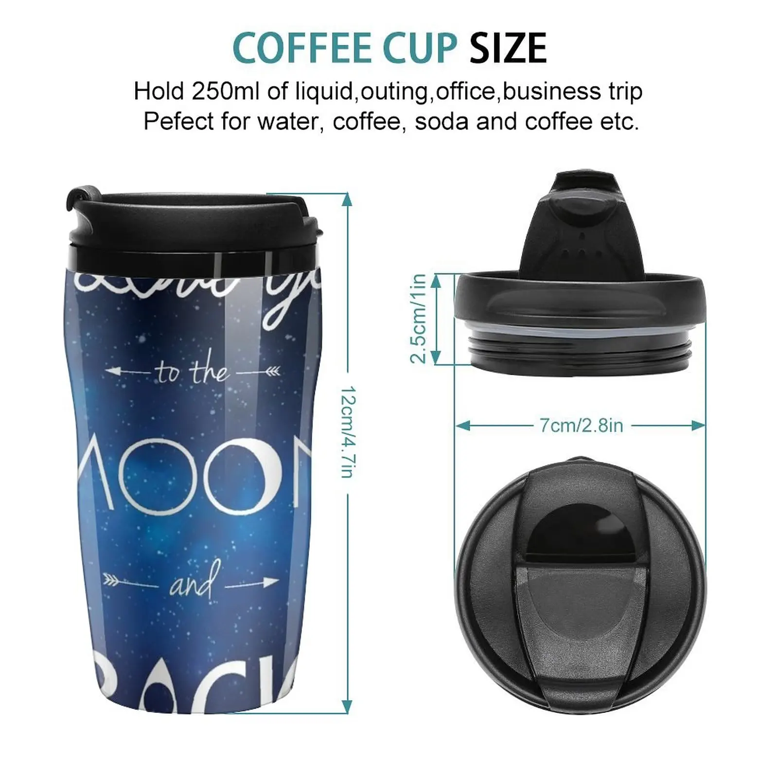 New I ? You to the Moon and Back Travel Coffee Mug Cofee Cup Beautiful Tea Mugs Cup Coffee Set