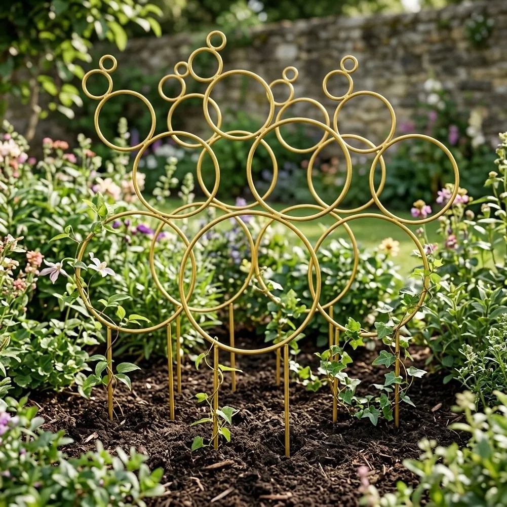 6pcs 14'' Round Climbing Vine Trellis Plant Support Frame Plant Flower Trellis Bracket For Climbing Plants Flowers Vegetables