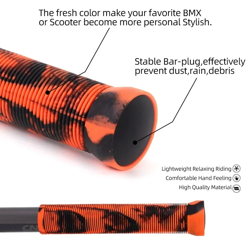 165mm Rubber Bicycle Grips Extended Bike Cuffs Soft Shock-absorbing Bike Handlebar Handles Covers for Fixed Gear / Scooter Parts image 5