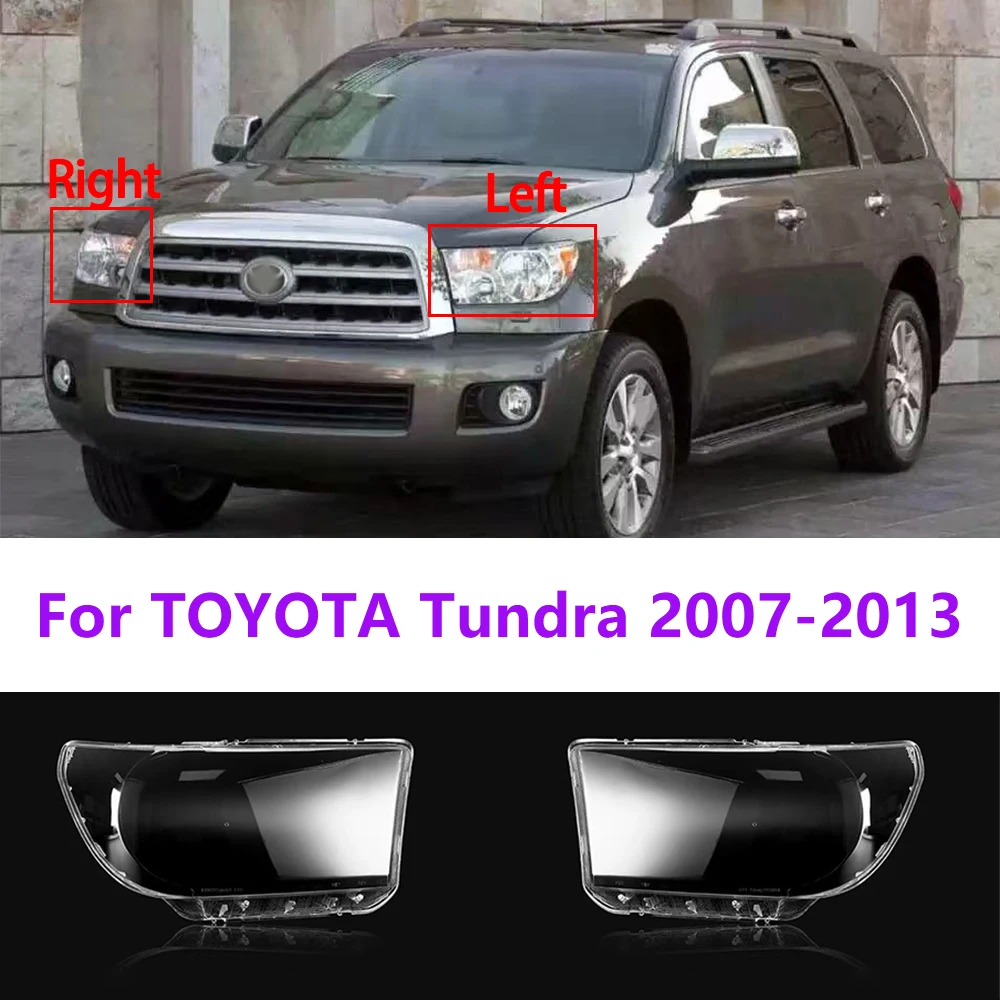 

For TOYOTA Tundra 2007-2013 Car Front Headlamp Shell Transparent Lampshade Left Right Lens Headlight Cover Car Accessories