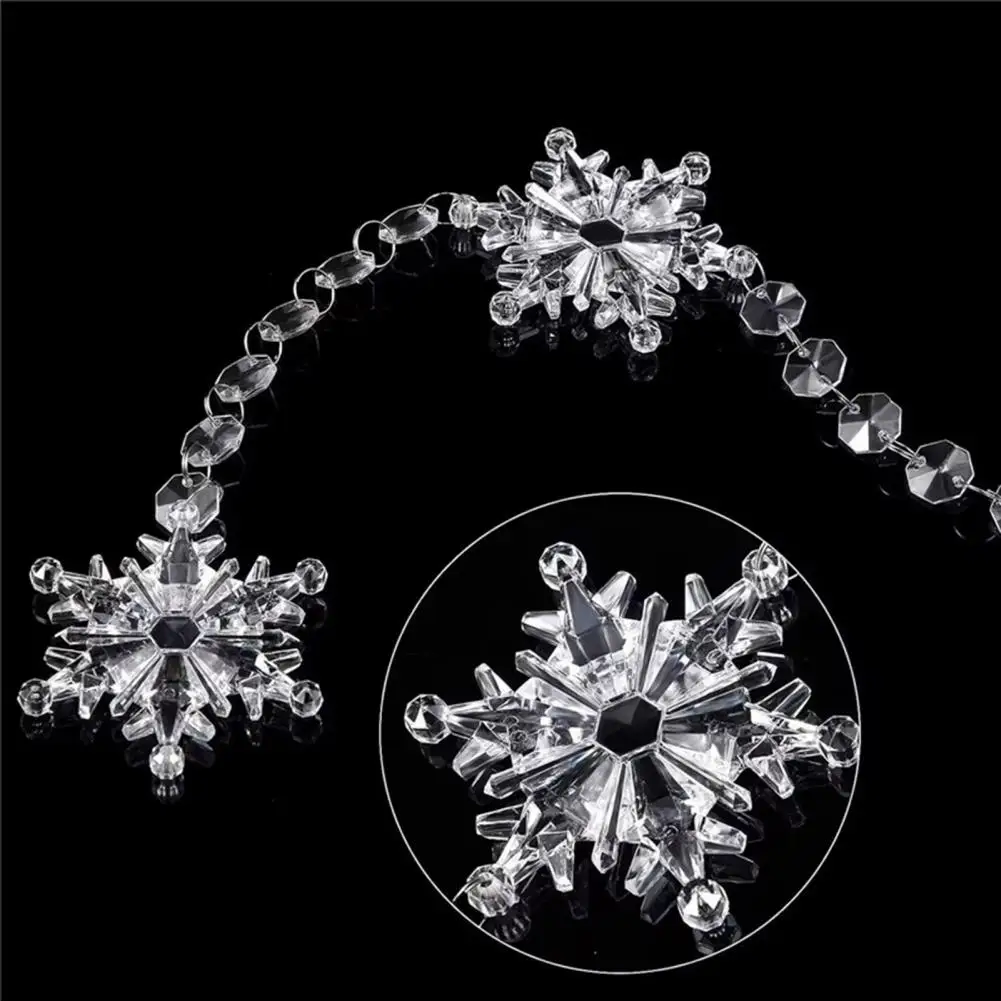 Festive Ceiling Hanging Ornaments Winter Wonderland Christmas Ornaments Set Acrylic Snowflake Icicle for Tree for Festive