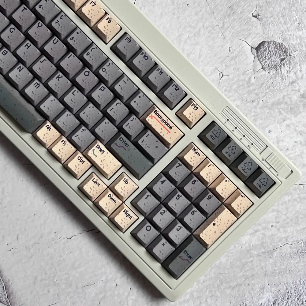 

JKDK Regenerate Theme Keycap R2 PBT Custom Vintage Gray Keyboard Cap Cherry Profile KeyCap for Mechanical Keyboard Accessories