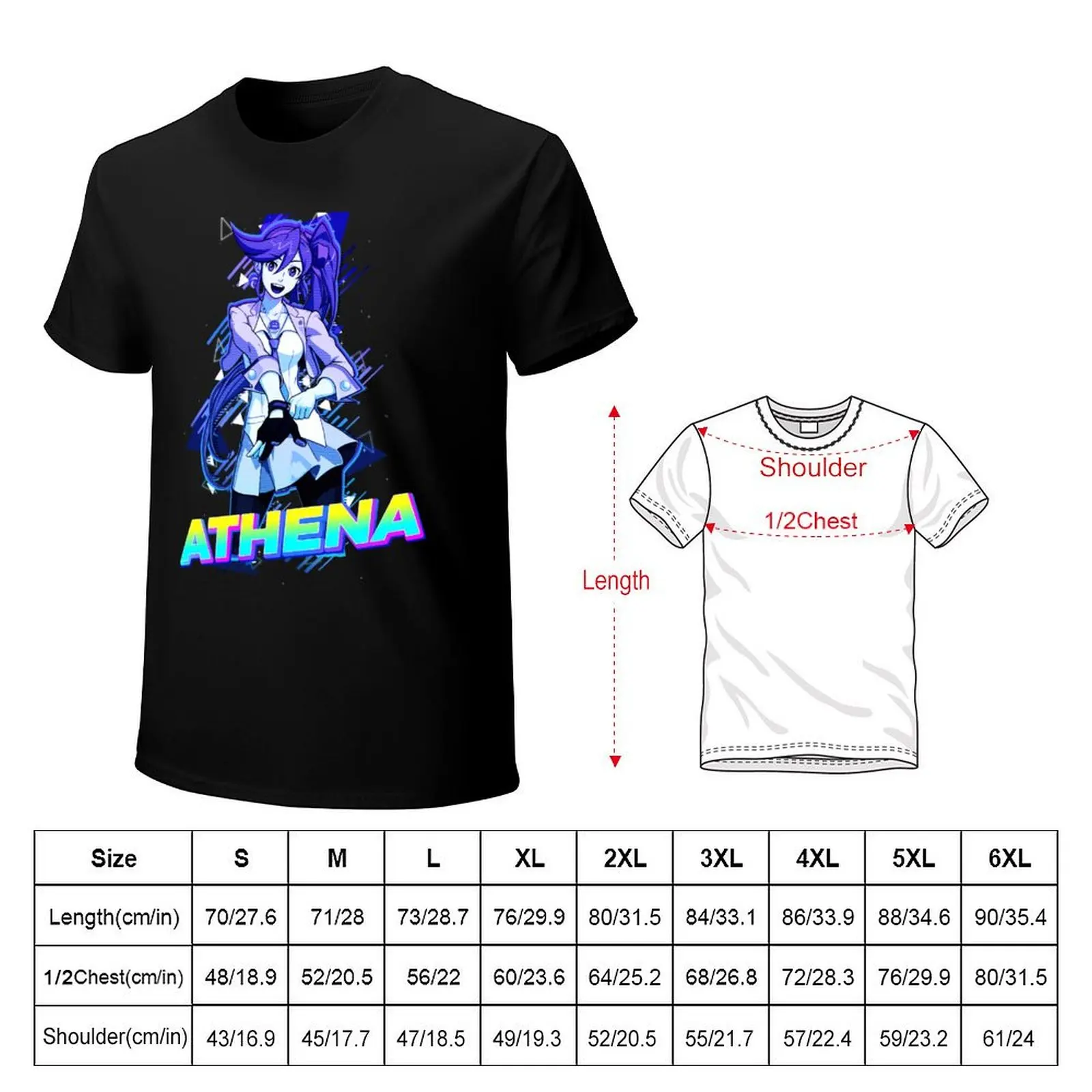 Athena Cykes Ace Attorney T-Shirt No Iron Casual Short Sleeve Top