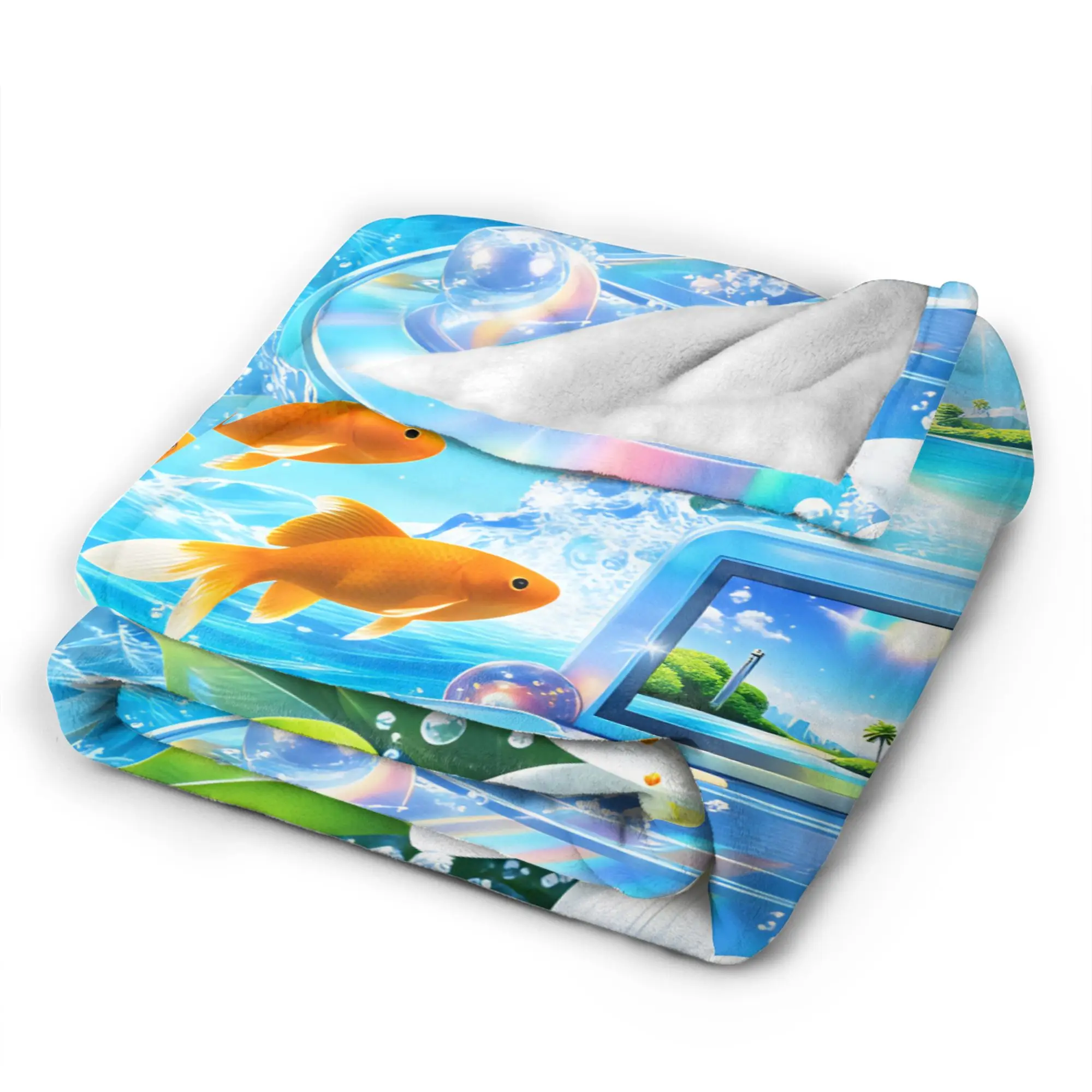 Frutiger Aero Blanket Warm Cozy  Throw Blanket Spring Girl Bedroom Travel Office Bedspread