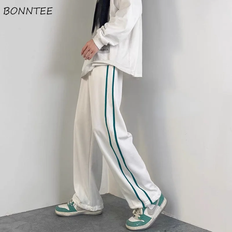 Casual Pants Women Patchwork High Waist Wide Leg Chic Street Wear Cozy Breathable All-match Korean Style Ulzzang Hip hop College