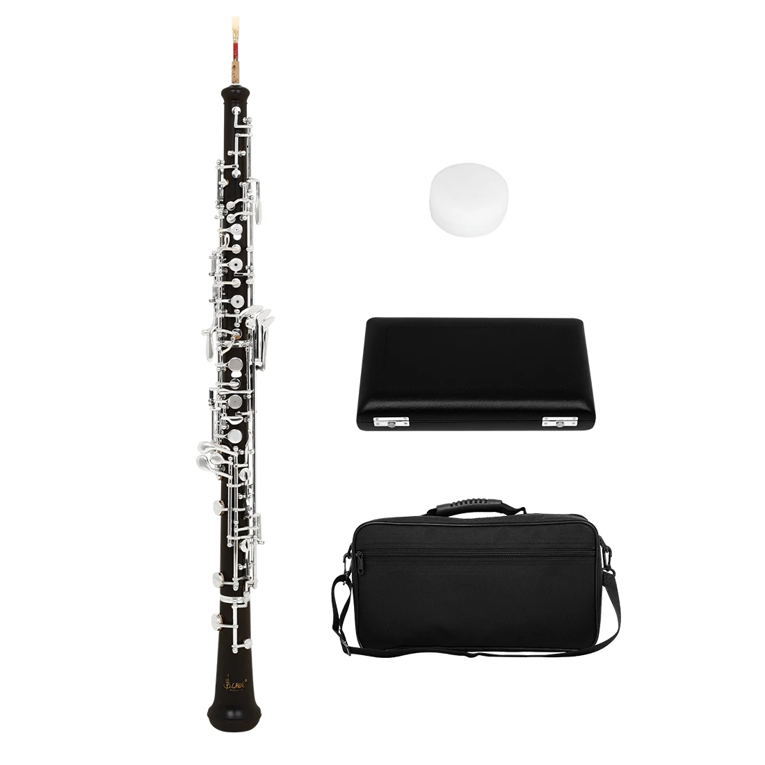 SLADE tubo de doble caña LDO95 negro 22 teclas C ajustable completamente automático tubo de doble caña de ébano chapado en plata instrumentos de viento de madera