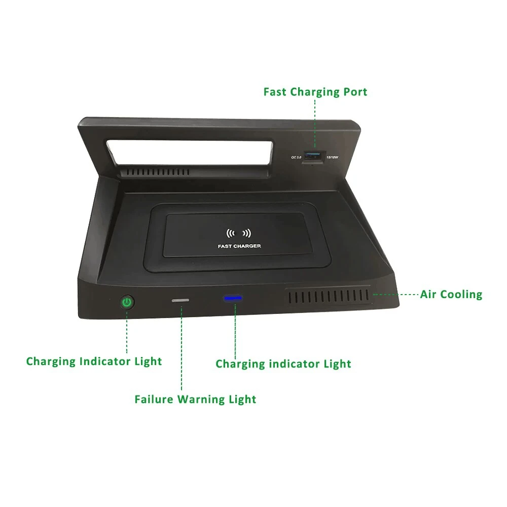 Car Fast Wireless Charger For Volkswagen Tiguan mk2 2018 2022 Mobile Phone Holder USB port Charging Interior Accessories view 3