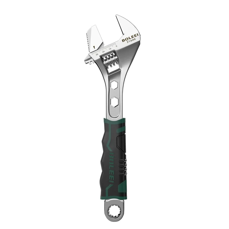 Picture 6: BAOLIAN 8/10/12 inch Adjustable Wrench Small Spanner Wrenches Set for Greater Leverage Locking Adjustable Width Spanner Handle