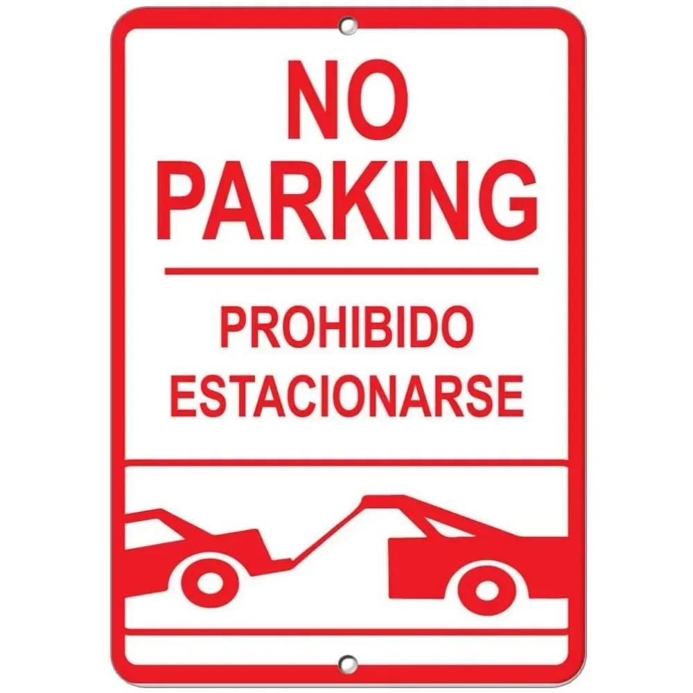 No Parking Prohibido Estacionarse 2 Parking Poster Funny Art Decor Vintage Aluminum Retro Metal Tin Sign Decorative Signs