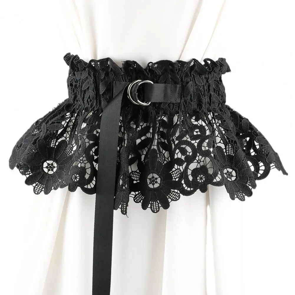 

Women Wide Waist Dress Belt Elastic Adjustable Tie-up Lace Waist Dress Belts with Adjustable Tie-up Bowknot Clothing Accessories