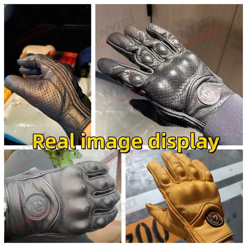

Motorcycle Riding Genuine Sheepskin Gloves Are Breathable Fall Resistant Windproof and Warm Suitable for All Seasons