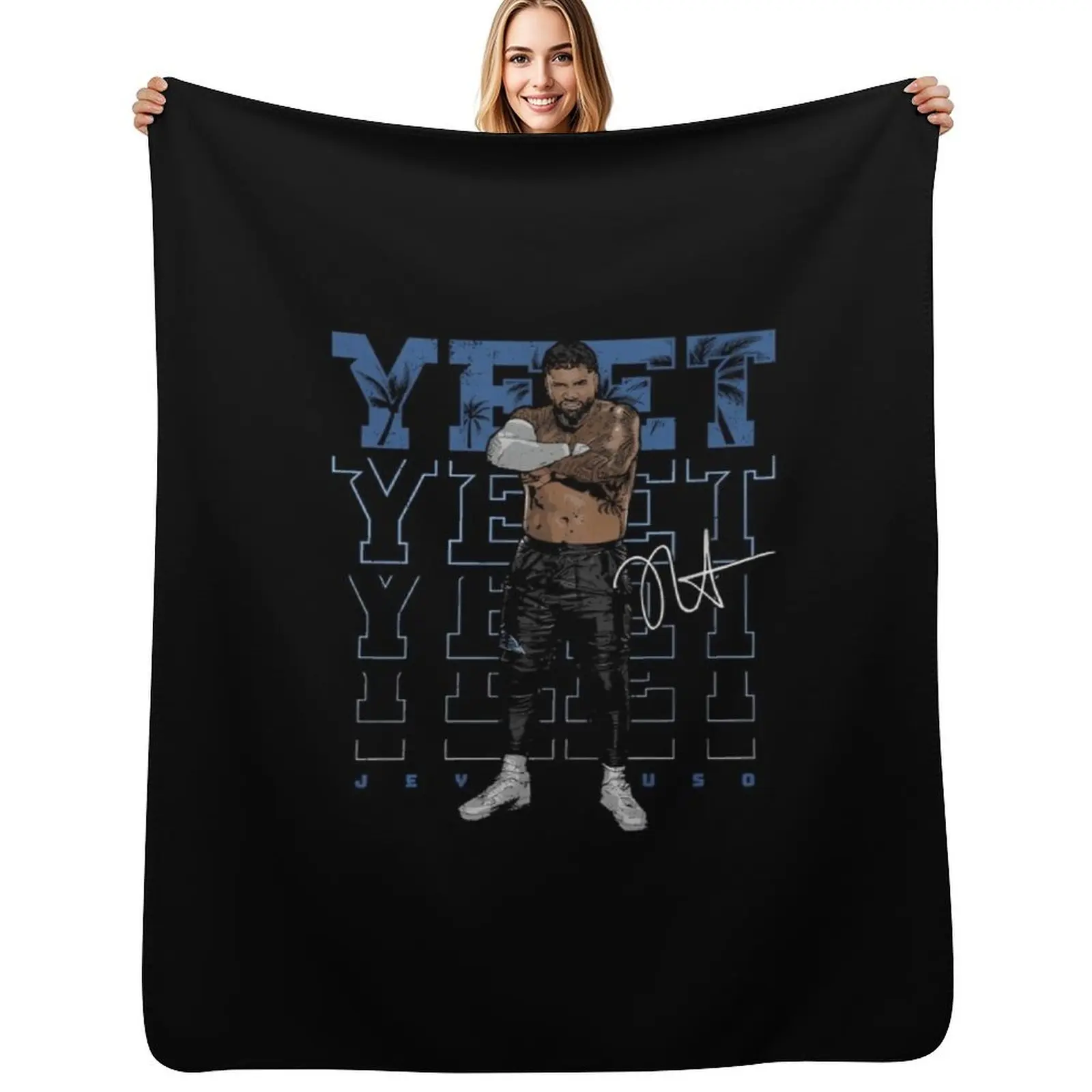 

Jey Uso Throw Blanket Soft Sherpa Fleece Warm Blanket for Winter