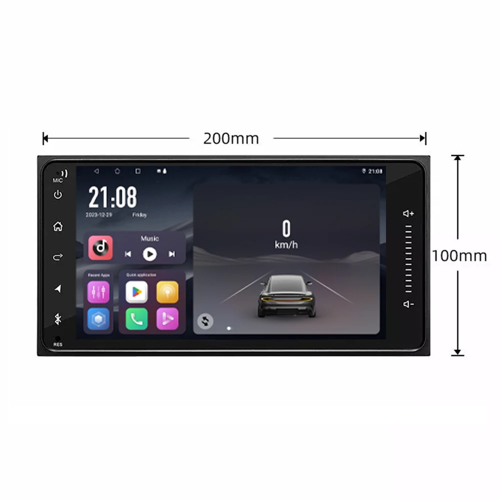 7'' For Toyota Yaris 2005-11 GPS Car RadioHead Unit Stereo Wireless Carplay Apple Android 15 Auto Reversing Image Navi 64GB