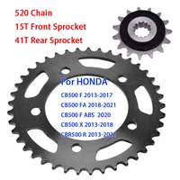 Piñón trasero delantero 520 cadena 15T 41T para HONDA CB 500 CB500 2013-2021 CBR500 CBR 500 2013-2021 CB500F CB500FA CB500X CBR500R