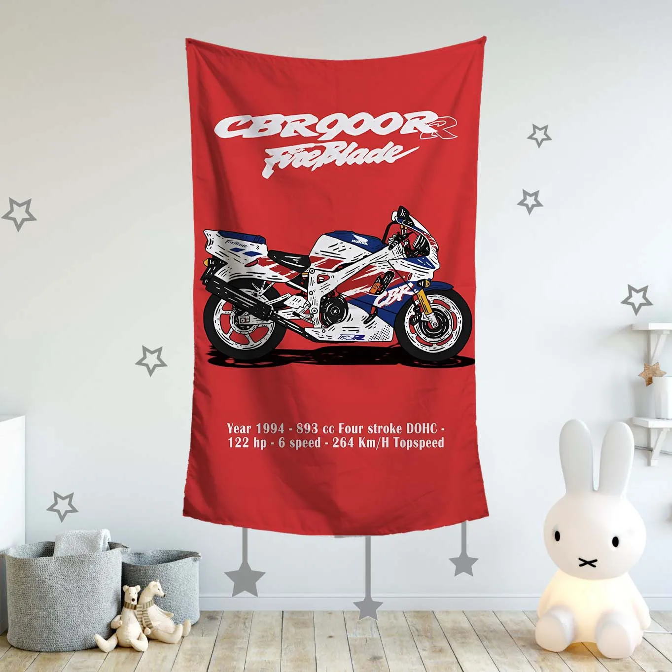 FLAGap 3X5FT Red Series Motorcycle Flag Stylish Vibrant Colors Quick Muscle Motorcycle Design for Bikers And Fans