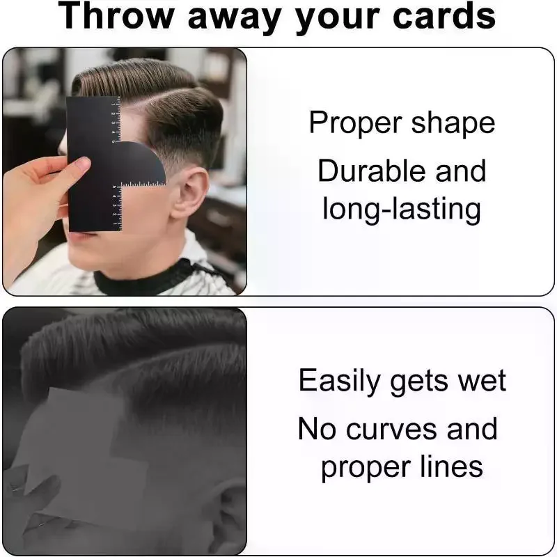 Hairline Enhancement Card Beard Line Up Shaping Tool Lineup Guide Perfect For Styling Edging Barber Hair Grooming