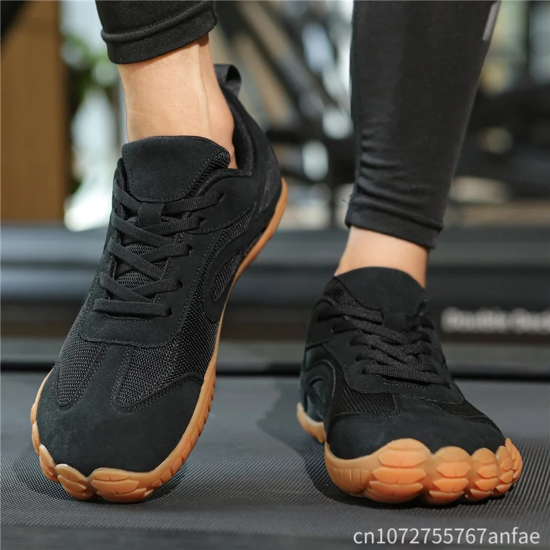 Big Size Wide-Toed Barefoot Shoes Unisex Casual Sneakers Minimalist Zero Drop Fitness sneakers Non Slip Trail Running Footwear