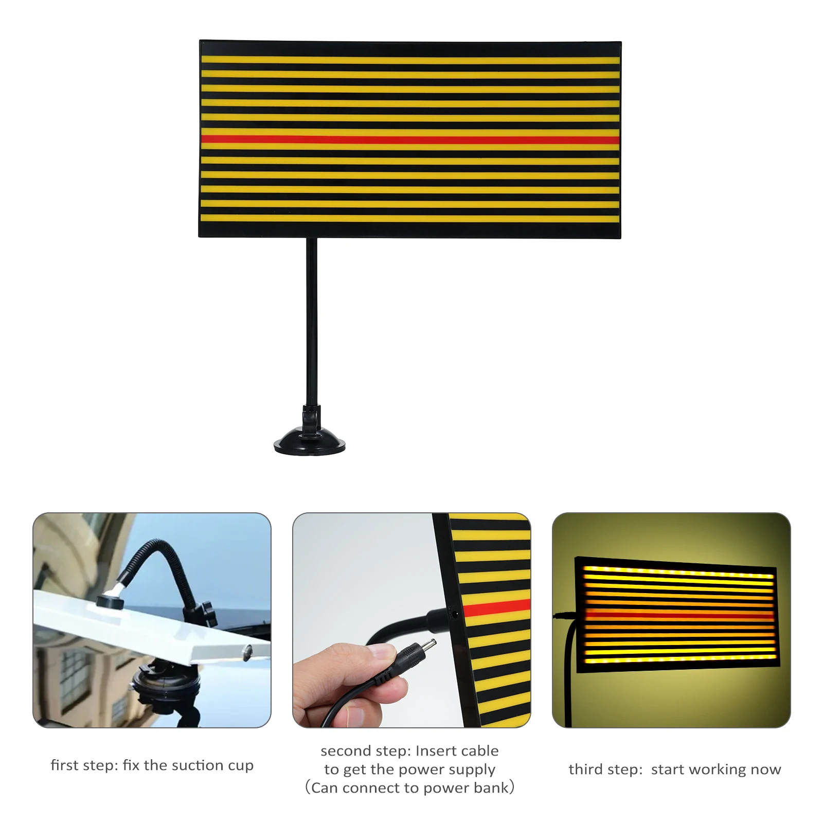 LED Reflector Line Board Light Paintless Dent Finder Lamp Car Repairing Accessory Dent Detector for Car Body Yellow Light