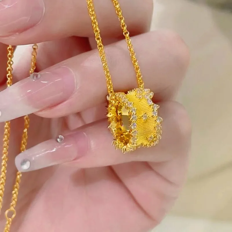 الكلاسيكية 18K الذهب اللون النجوم قليلا الخصر القلائد للنساء الزفاف المشاركة غرامة الزركون سلسلة مجوهرات هدايا