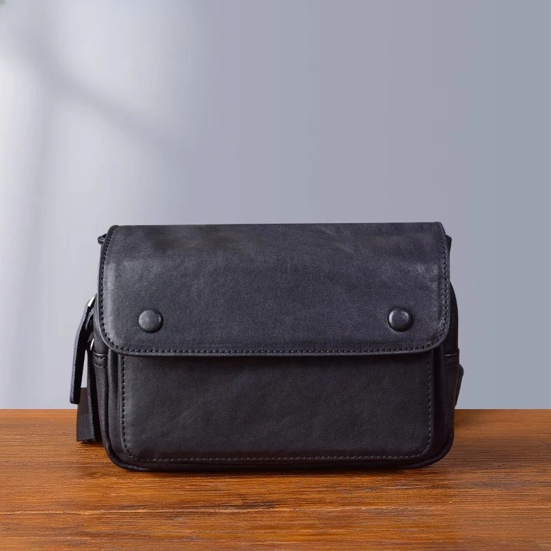 

Fashion Travel Men's Leather Shoulder Bag Luxury Plant Leather Multi-Pocket Oblique Shoulder