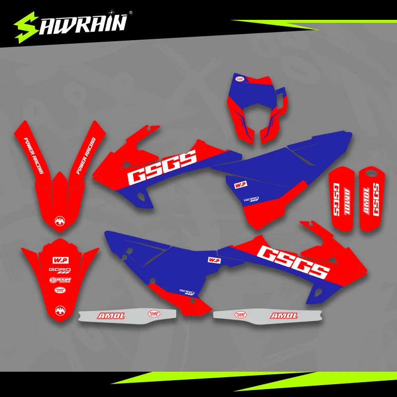 

Sawrain Motorcycle Graphics Backgrounds Decal Stickers Kits for GASGAS 18-20EC 02