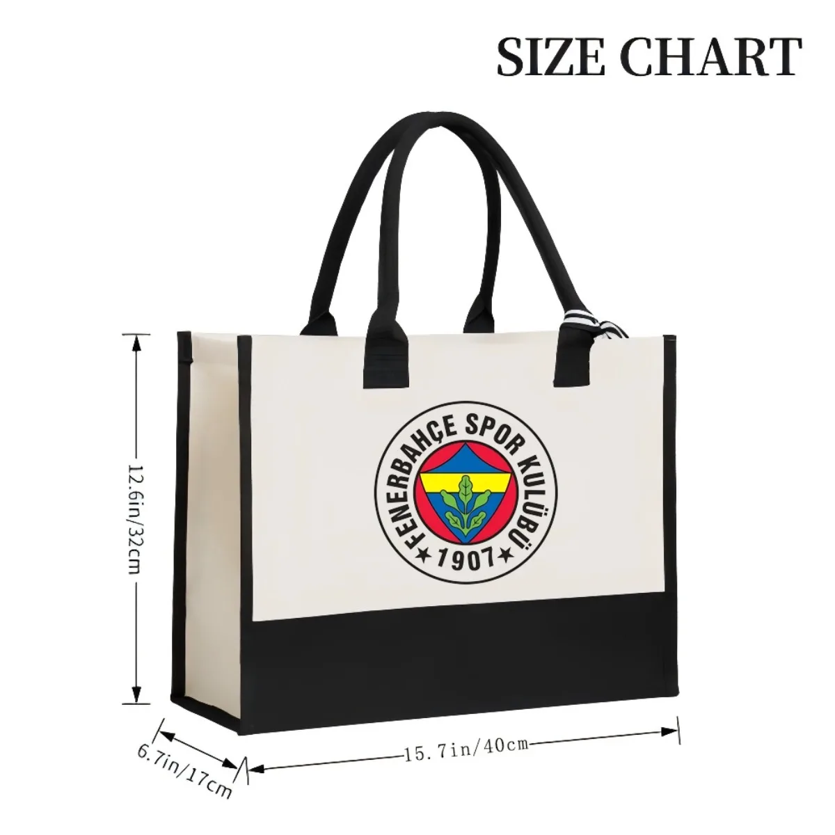 Fenerbahce Spor Kulubu 2026 وصول جديد موضة عملية واسعة قابلة لإعادة الاستخدام حمل حقيبة نمط طباعة 2 لهجة الثقيلة كبيرة Shoul