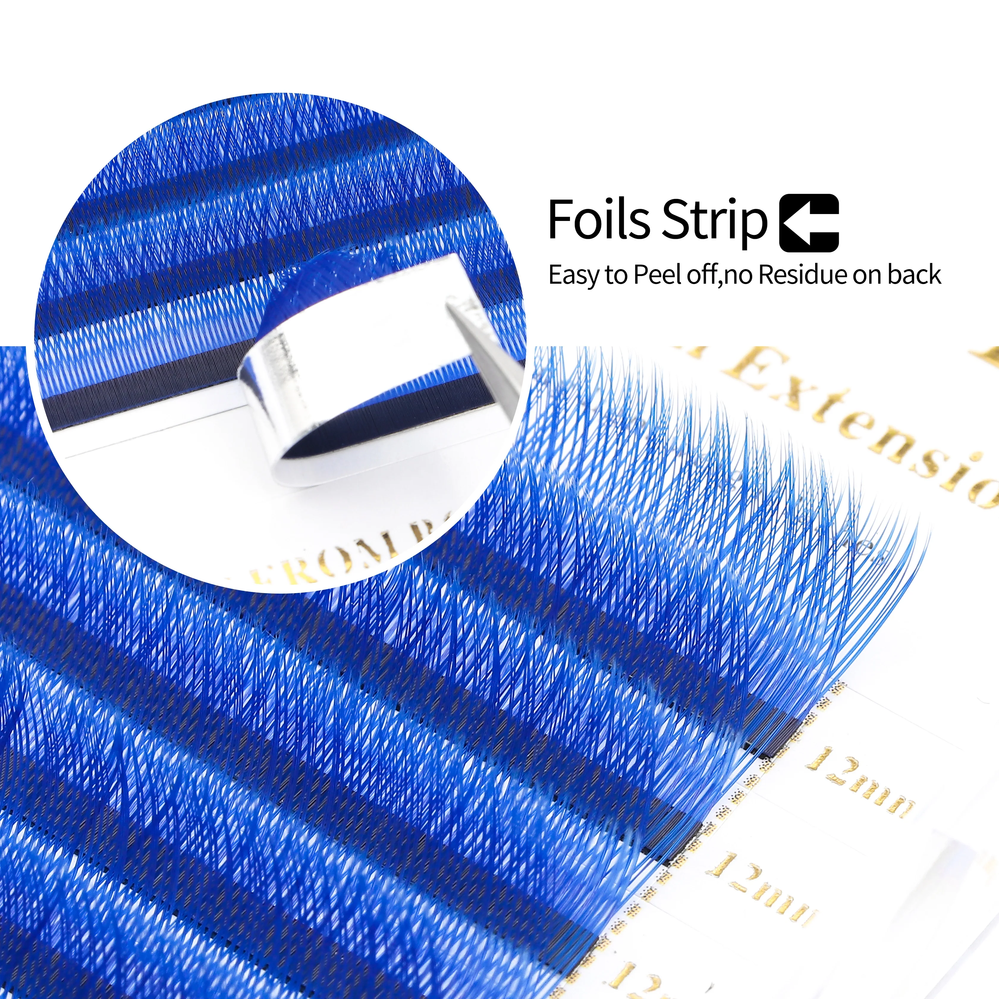 XIUSUZAKI YY forma extensiones de pestañas suministros azul púrpura ondulado 4D prefabricado volumen Fans pestañas esponjosas naturales suaves