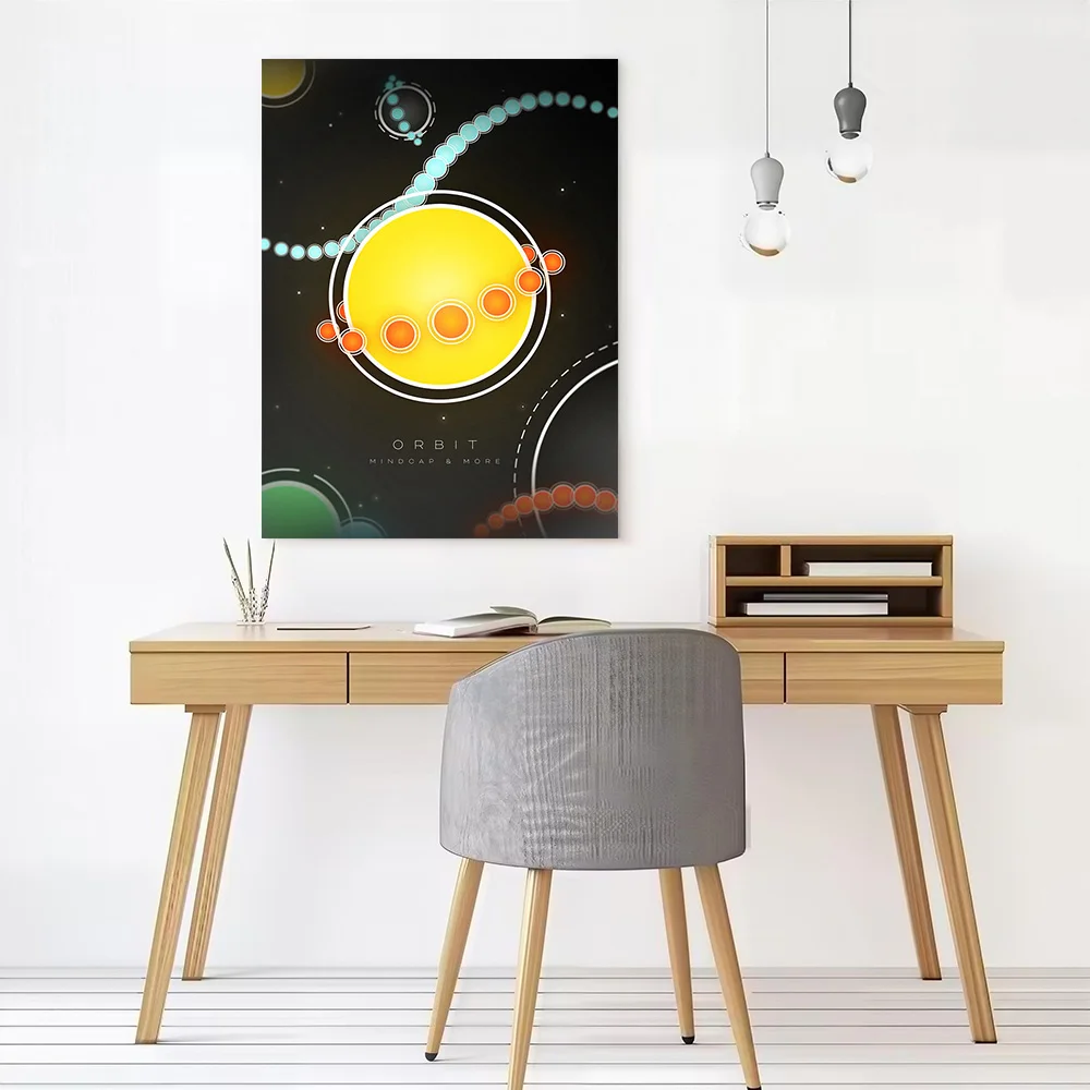 ORBIT By MindCap & More Canvas Poster Customizable Pictures Wall Art Canvas Painting for Room Decorations Home and Decoration