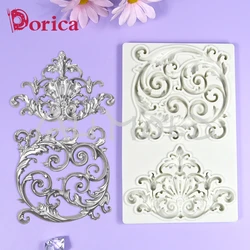 Barroco Embossed Design Fondant Silicone Mold Sugarcraft Chocolate Cake Mould DIY Resin Clay Model Home Decorating Tool Bakeware