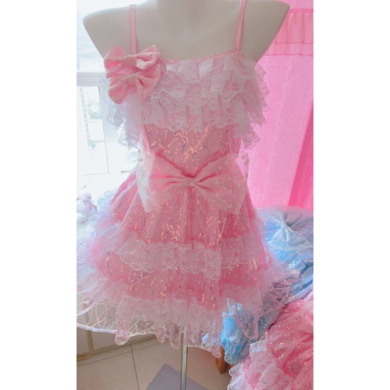 オリジナルロリータドレスゴージャスなウェディング JSK ストラップドレス女性かわいい夏新ハイウエストスリムフィットパーティー誕生日プリンセスドレス