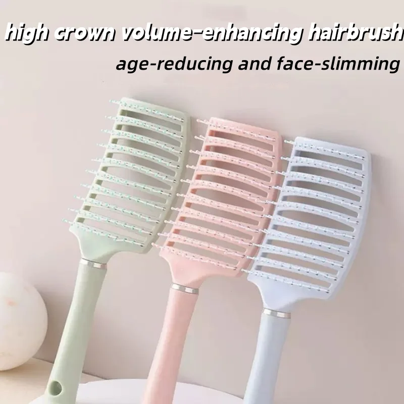 YS00150--1PCS  /High skull top hollow fluffy massage comb portable large curved comb air mat comb airbag comb