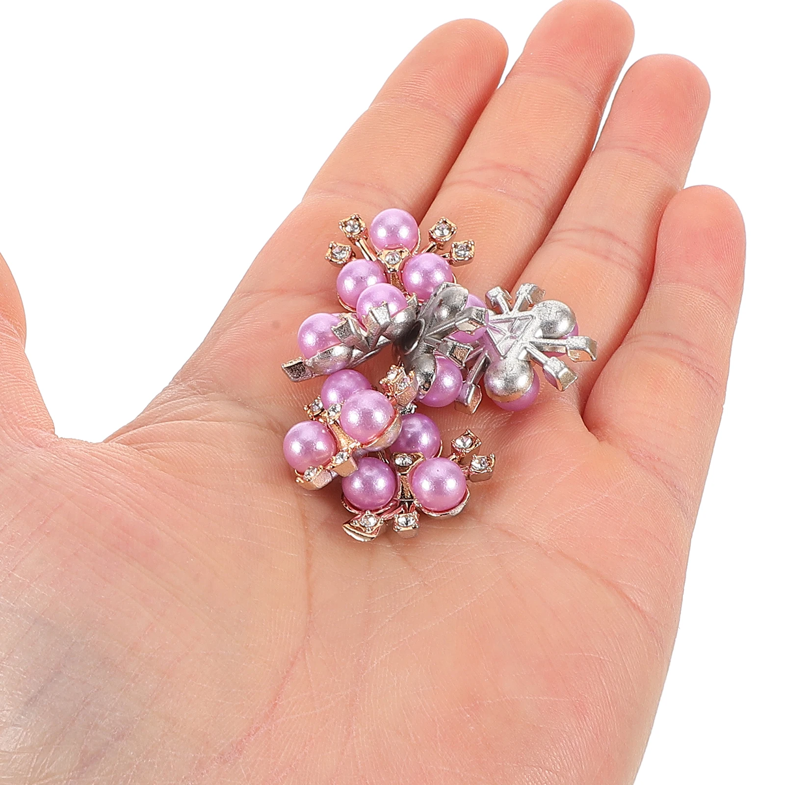 

50pcs Rhinestone Flower Diy Jewelry Hair Accessories Pearl Charms Nail Art Crafting Decor Supplies Metal Flatback Charms For
