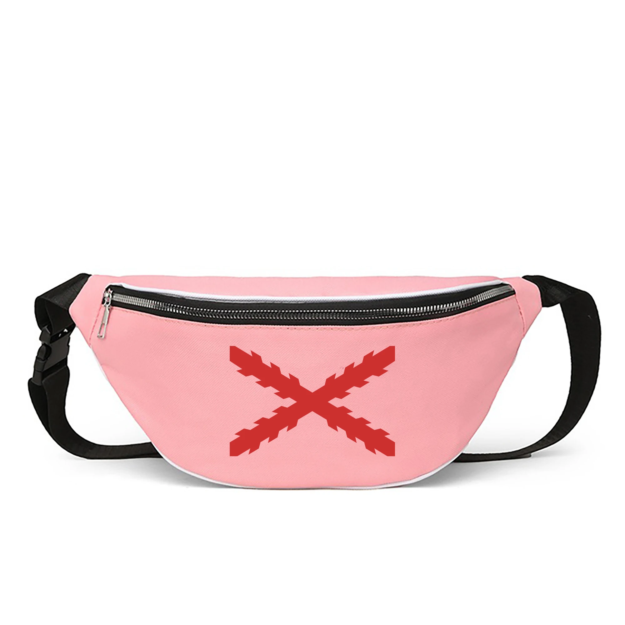 Waist bag of Cross of Burgundy Spanish Empire Shoulder Bag Chest Bag Unisex Leisure Sports Small Backpack Support Custom YB-056