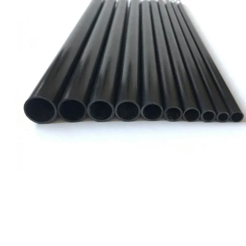 4 szt. 2-10mm/0.5 metra pusta rura z włókna węglowego wysokiej jakości 2mm/2.5mm/3mm/4mm/5mm/6mm dla majsterkowiczów latawiec/model samolotu RC Quadcopter