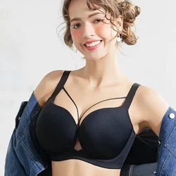 Soutien-gorge push up sexy pour femmes, à armatures, sans couture, grande taille 34 36 38 40 42 B C D E F