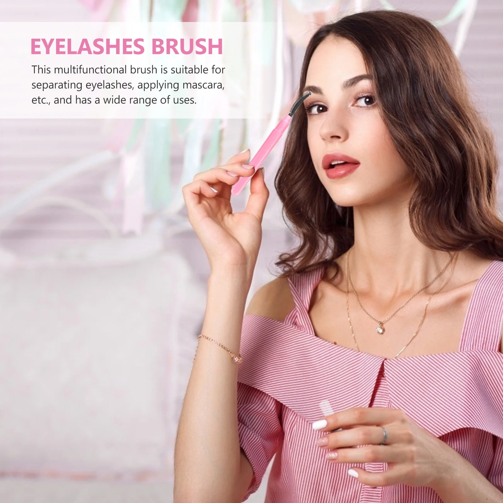 6 szt. szczoteczek do rzęs do przedłużania rzęs, miękki silikonowy aplikator, idealny do codziennego stosowania z tuszem i na wynos.