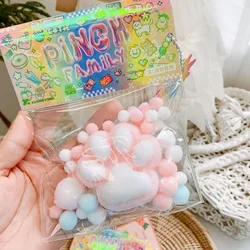 Kawaii pelúcia gato pé squ ishy brinquedo fidget mochi antiestresse alívio do estresse brinquedo para adultos crianças plutônio lento rebote brinquedos sensoriais