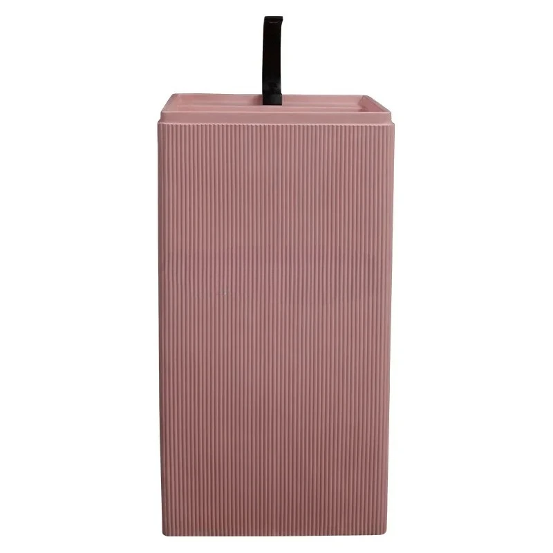 

Nordic pink column washbasin integrated floor washbasin bathroom basin column basin simpleAsmt52