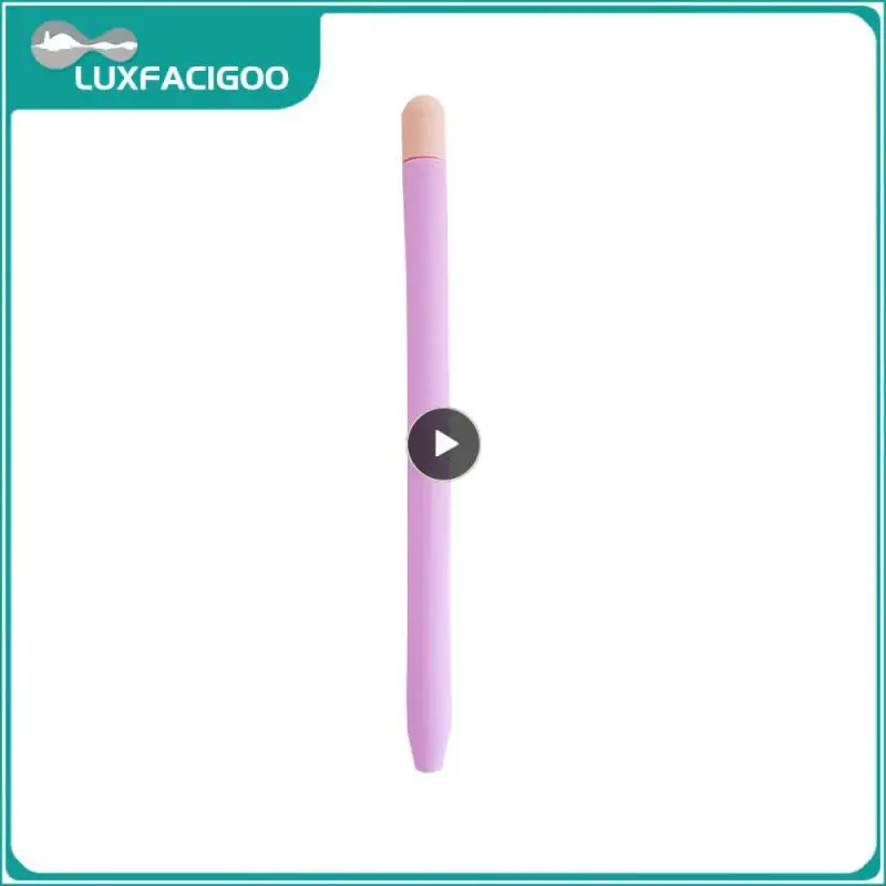 Cor Contraste Laranja Pen Case, Material Suave, Carregamento Sem Obstáculo, Proteção Tudo Incluído, Colorido, Multicolor, Azul Claro