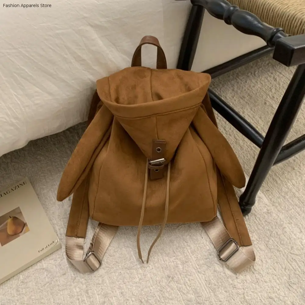 

Нишевый уникальный рюкзак с ушками и капюшоном, вместительный рюкзак с заячьими ушками, милый рюкзак на шнурке, очаровательный модный модный школьный рюкзак, класс