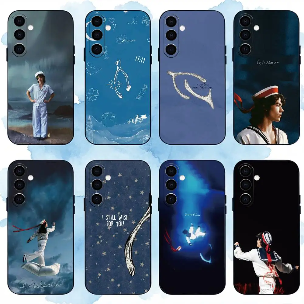 C-Conan Gray Wishbone Singer Phone Case Black Silicone Soft For Samsung Galaxy A73,A72,A71,A70,A53,A52,A5