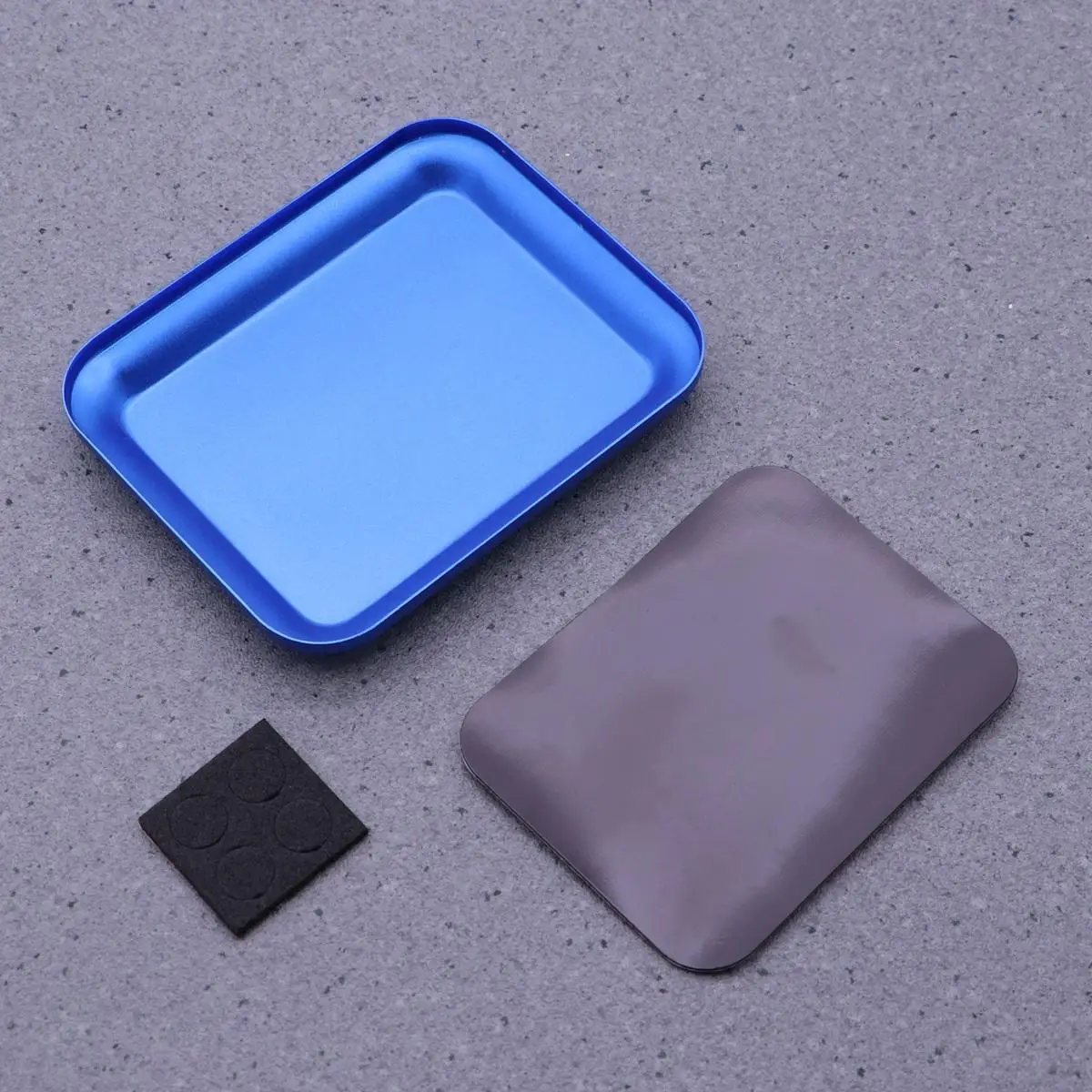 Screw Tray Hardware Parts Holder Blue Square Trays Strong Metal Tool Storage Box Organizer for Mechanic