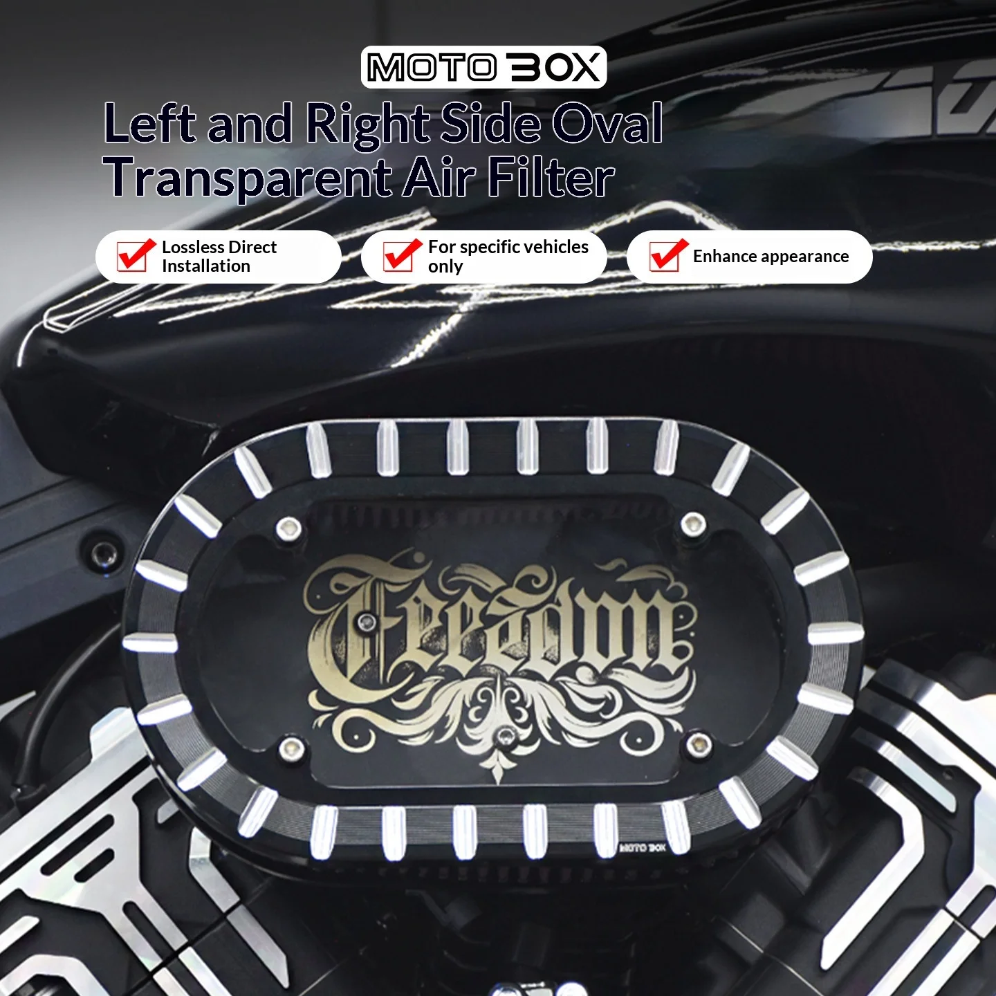 【Premium】For GAOKIN Thor650 Modification: Transparent Elliptical Air Filter Covers for the Left and Right Side