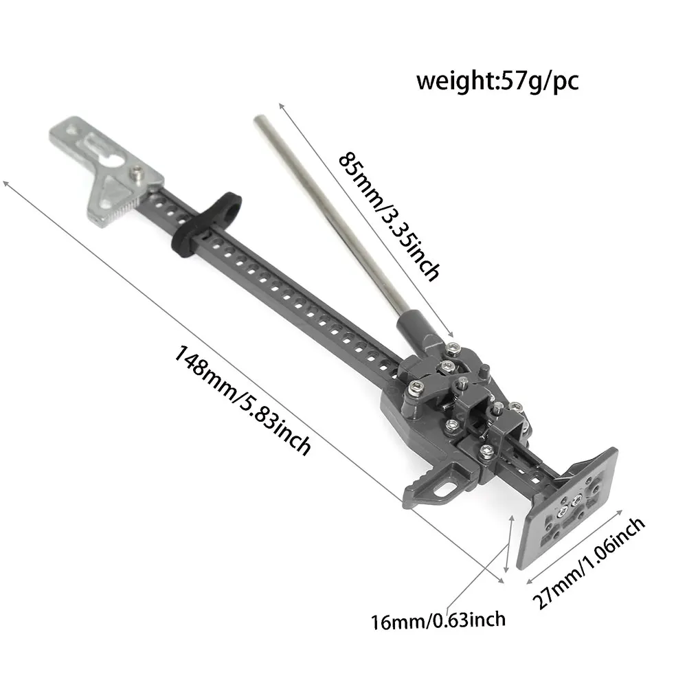 Simulation Slideable Hydraulic Jack Lift Tool for 1/10 RC Crawler Car Upgrade Parts Compatible with Traxxas TRX4, Axial SCX10