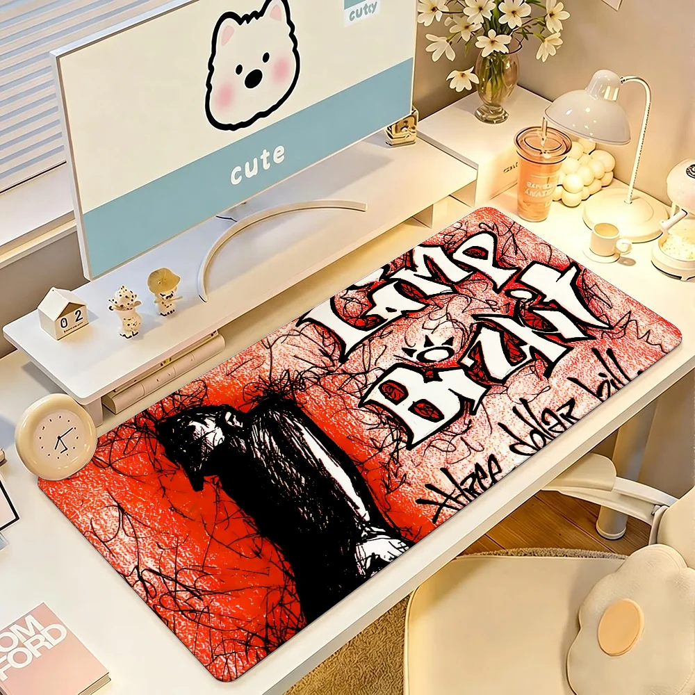 Alfombrilla de ratón Rock Band Limp Bizkit, alfombrilla grande antideslizante e impermeable con borde cosido, alfombrilla para teclado para juegos, oficina diaria