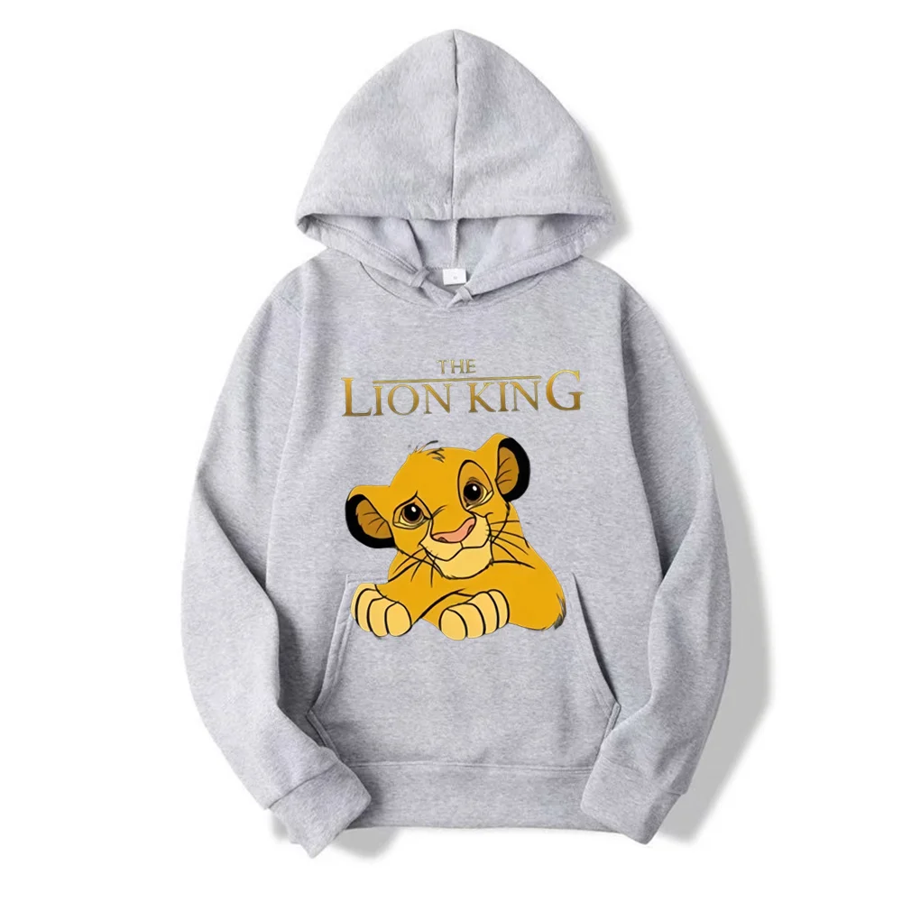 2024 New Disney The Lion King Women\'s Hoodies Tops Cartoon Fashion Sweatshirt Female Kawaii Clothes Autumn Streetwear Pullover