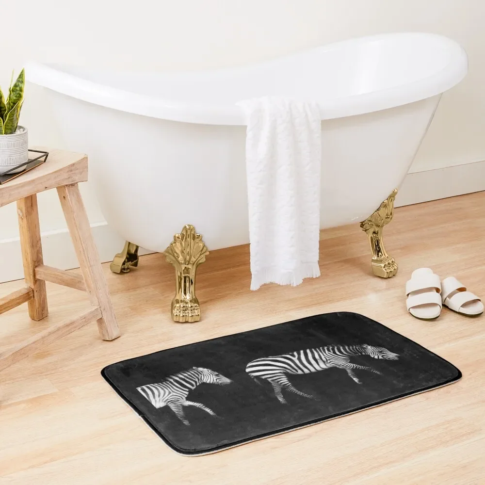 

Double Zebra Drama Bath Mat Bathroom Floors Bath Rugs Carpet Bathroom Bathroom Rugs And Set Mat