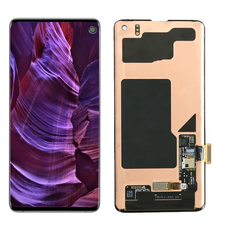 AMOLED Screen for Samsung Galaxy S10 G973F G973U G973W Lcd Display Digital Touch Screen with Frame for Samsung S10 Assembly