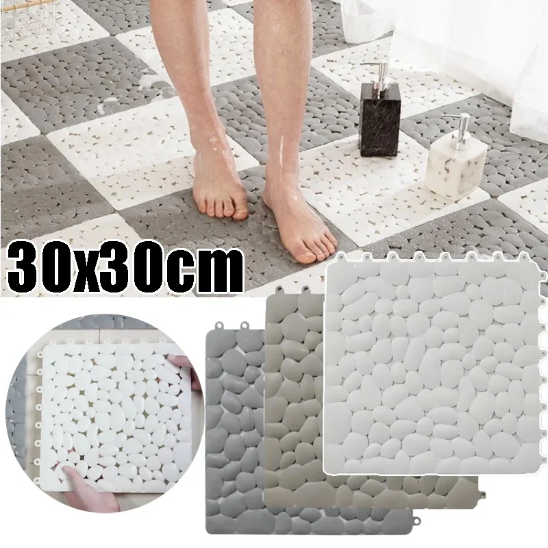

Стеганый нескользящий коврик для ванной 30x30 см, водонепроницаемый, для туалета и душа, для повышенной безопасности в ванной комнате