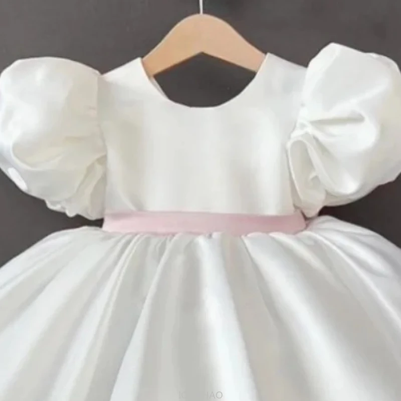 

Wed Dress 2025 New Clothes Kids Princess Dresses Costume Flower First Birthday Host Piano Outfit Girl Wedding Gown Children